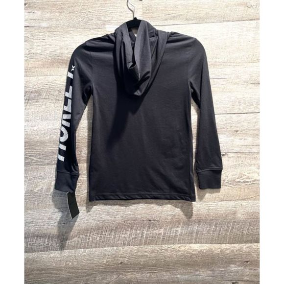 Hurley Boys Black Long Sleeve Hoodie Top Sz S - Picture 2 of 4